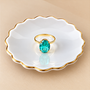 Anel Cristal Oval - Paraíba Verde