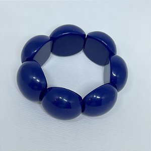 Bracelete de Bolas de Resina - Azul Marinho