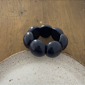 Bracelete de Bolas de Resina - Azul Marinho