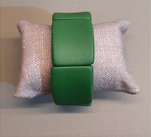 Bracelete De Resina Quadrado - Verde Bandeira