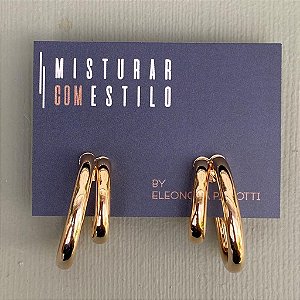 Brinco Argola Dupla - Dourado