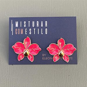 Brinco Orquídea - P - Rosa