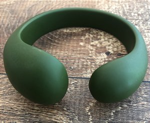Bracelete De Resina Gota - Fosco - Verde Musgo