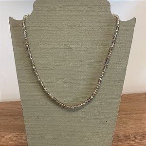 Colar Chocker Fio de Cristais - Dourado