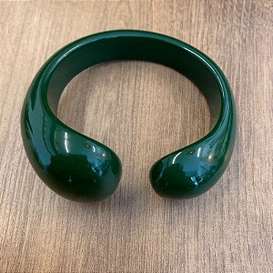 Bracelete De Resina Gota - Verde Musgo