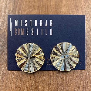 Brinco Brisa Disco - Dourado