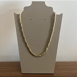 Colar Choker Canutilhos Curvos - Dourado