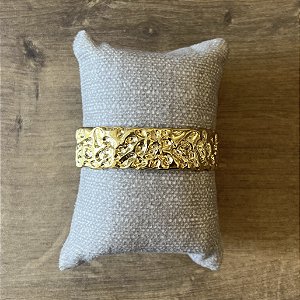 Bracelete Fino Martelado - Dourado