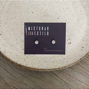 Solitário De Zirconia - P - Dourado