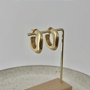 Argola Quadrada - Dourada