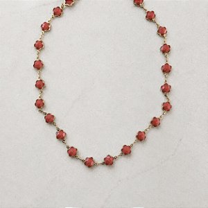 Colar Cora Estrela - Coral - Curto