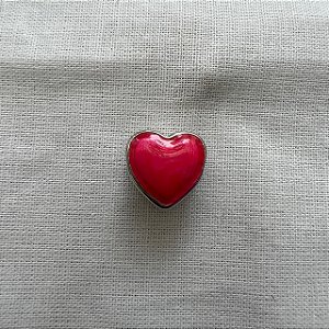 Berloque Passador Coração - Rosa - G