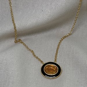Colar Oval Aurora - Âmbar