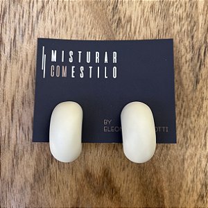 Argola Puff De Resina - Fosco - Giz