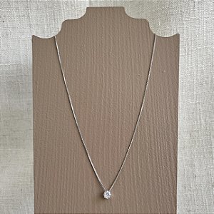 Colar Ponto de Luz - Ródio - 6mm