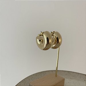 Argola Puff - P - Dourado