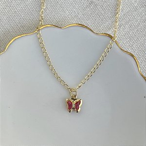 Choker Infantil Borboleta - Pink