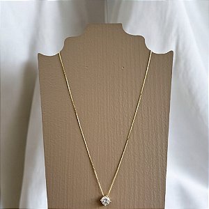 Colar Ponto de Luz 8mm -  dourado