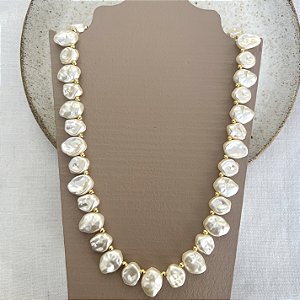 Colar Pérolas Amassadas - P