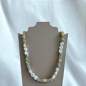 Colar Joana - Três Pérolas