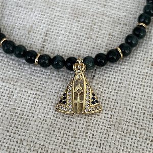 Colar Murano Pedra Ibiza - N. S. Aparecida