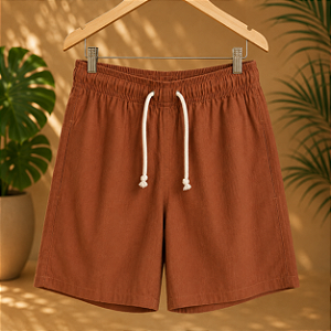 Short Roma - Linho Pêssego Liso