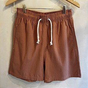 Short Roma - Linho Pêssego Liso