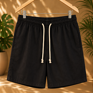 Short Nápoles - Linho Preto Liso