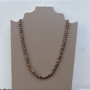 Colar Murano - P - Curto - Laranja