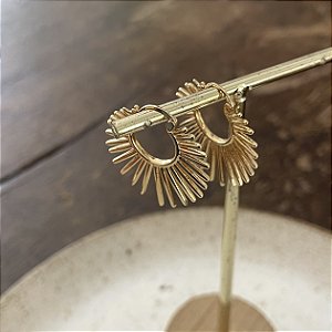 Argola Sol - G - Dourada