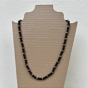 Colar Murano Pedra Ibiza - P - curto - preto
