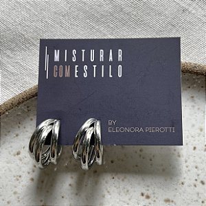 Argola Tripla  - Ródio