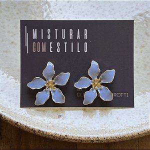 Brinco Flor de Lotus - P - Azul Celeste
