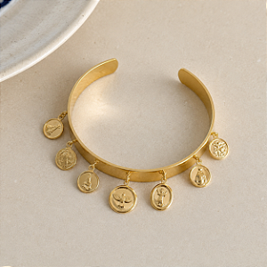 Bracelete Todos os Santos Largo - Dourado