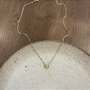 Colar Mini Ponto de Luz Sol Estrela