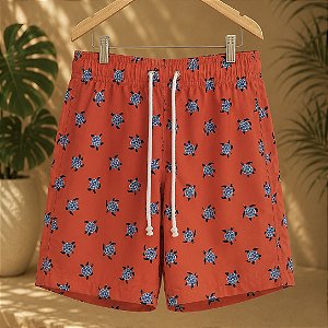 Short Praia Tartaruga - Laranja