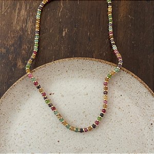 Colar Pedras Naturais - P - Colors