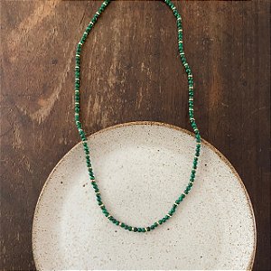 Colar Pedras Naturais Ibiza - P - Longo - Malaquita