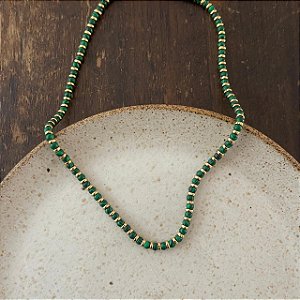 Colar Pedras Naturais - P - Malaquita