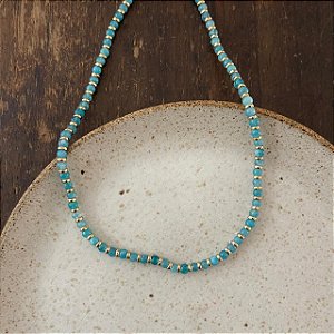 Colar Pedras Naturais - P - Turquesa
