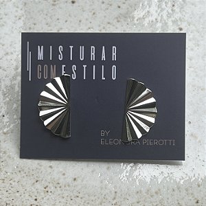 Brinco Leque Mini - Ródio