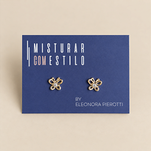 Mini Borboleta com Zircônia