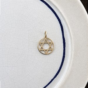 Medalha Estrela de David - Vazada - M