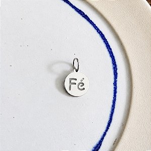 Medalha Fé - PP - Ródio