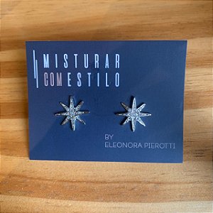 Estrela Oito Pontas - P - Ródio