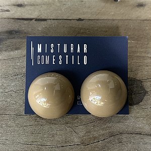 Brinco Bolão De Resina - M - Caramelo