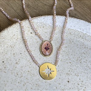 Colar Cristais Duplo - Rose - Sagrado