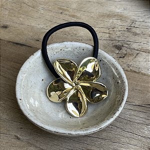 Elástico Flor - Dourado