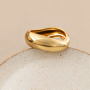 Bracelete Orgânico Fino - Dourado