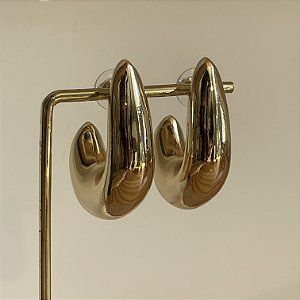 Argola "J" Max - Dourado